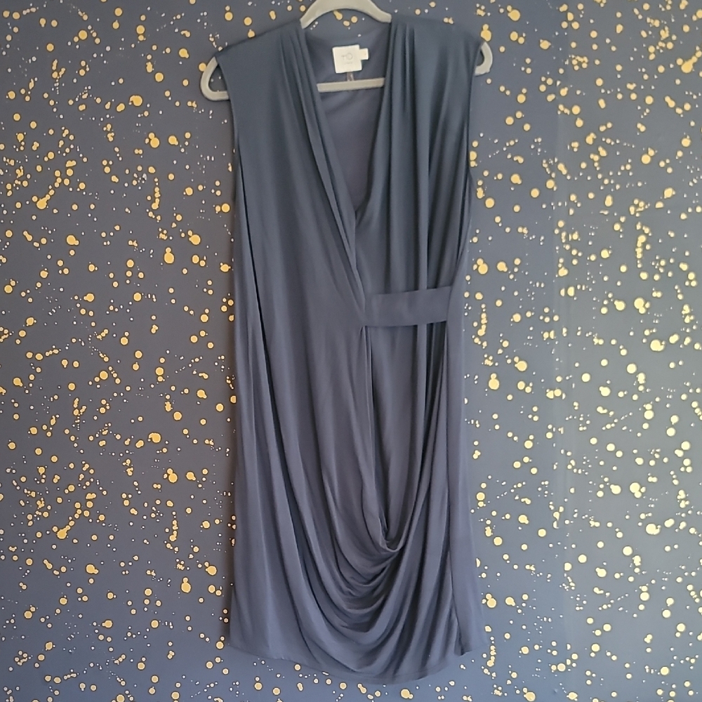 Anthropologie HD In Paris Soft Jersey Gathered Drape Detail Dress Size Xs